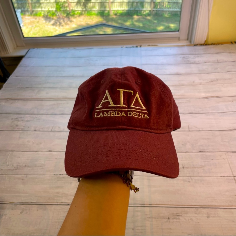 Maroon Alpha Gamma Delta Baseball Cap